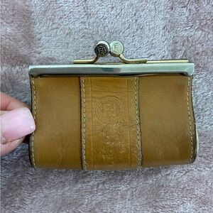 FENDI VintageTan Leather Coin Purse/Pouch